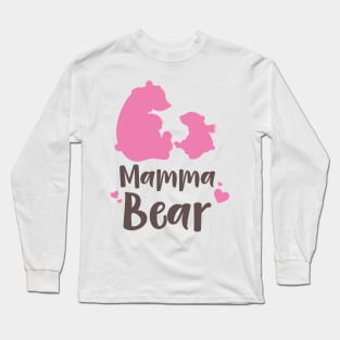 Mama Bear, Bear Cub, Cute Bear, Little Bear, Heart Long Sleeve T-Shirt